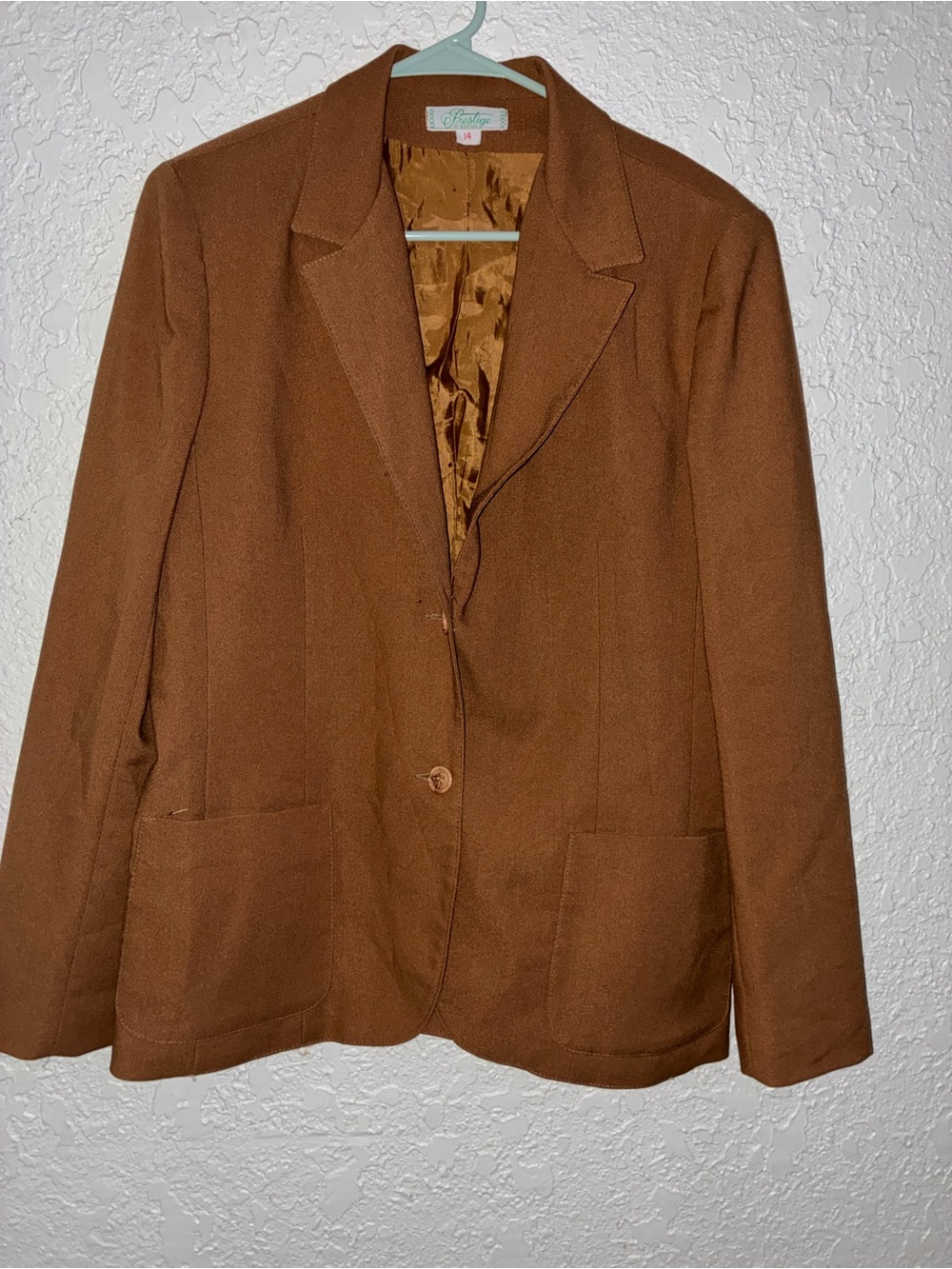Vintage Prestige Women's Brown Blazer Jacket